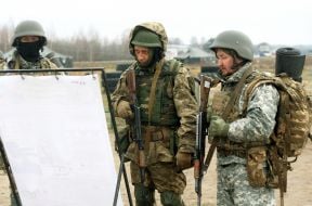 Military training of new military recruits at one of the training grounds of the Armed Forces of Ukraine training center