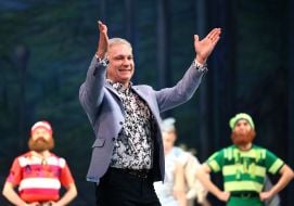 People's Artist of Ukraine Igor Khramov is congratulated by the audience with a standing ovation on his 60th birthday