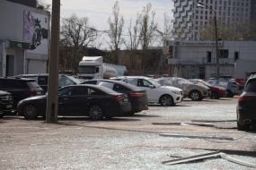 Последствия ракетной атаки на Киев