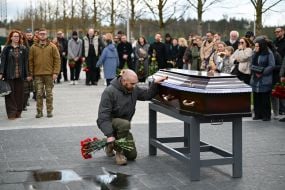 Funeral service of military man, famous comedian and screenwriter Artur Petrov