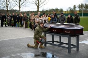 Funeral service of military man, famous comedian and screenwriter Artur Petrov