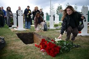 Funeral service of military man, famous comedian and screenwriter Artur Petrov