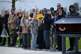 Funeral service of military man, famous comedian and screenwriter Artur Petrov