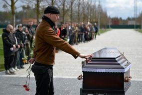 Funeral service of military man, famous comedian and screenwriter Artur Petrov