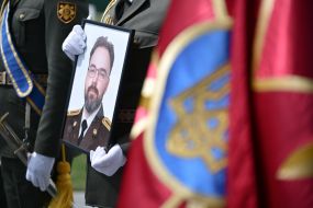 Funeral service of military man, famous comedian and screenwriter Artur Petrov