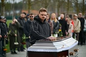 Funeral service of military man, famous comedian and screenwriter Artur Petrov