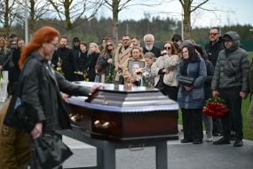 Funeral service of military man, famous comedian and screenwriter Artur Petrov