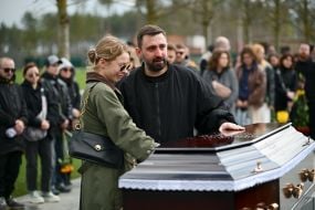 Funeral service of military man, famous comedian and screenwriter Artur Petrov
