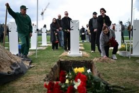 Funeral service of military man, famous comedian and screenwriter Artur Petrov