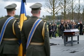 Funeral service of military man, famous comedian and screenwriter Artur Petrov