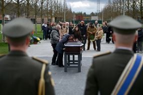 Funeral service of military man, famous comedian and screenwriter Artur Petrov