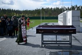 Funeral service of military man, famous comedian and screenwriter Artur Petrov