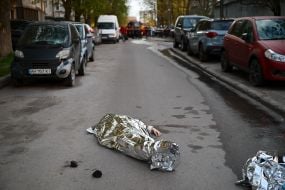 The body of a person killed by a terrorist