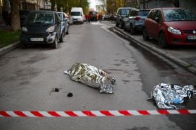 The body of a person killed by a terrorist