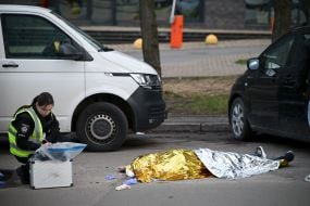 The body of a person killed by a terrorist