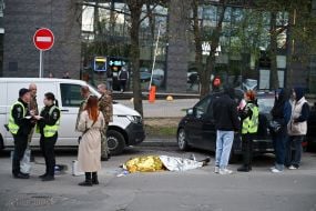 The body of a person killed by a terrorist