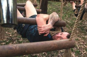 Participant of the Wild Race military-sports event