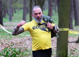 Participant of the Wild Race military-sports event