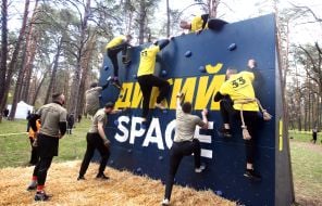 Participants of the Wild Race military-sports event