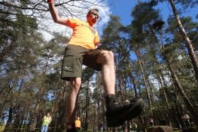 Participant of the Wild Race military-sports event