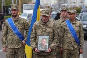 Церемонія прощання з кінорежисером, військовослужбовцем Ігорем Малаховим в Києві