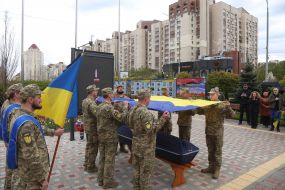 Церемонія прощання з кінорежисером, військовослужбовцем Ігорем Малаховим в Києві