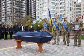 Церемонія прощання з кінорежисером, військовослужбовцем Ігорем Малаховим в Києві