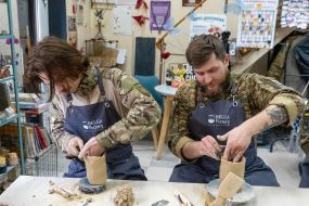 Занятия по арт-терапии для военнослужащих в Харькове