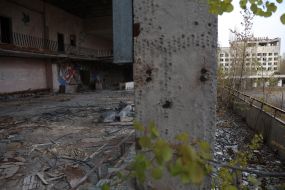 Dilapidated buildings in Pripyat