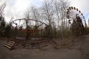 Ferris wheel and carousel