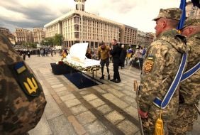 Farewell to Ukrainian defender, producer and casting director Victoria Kvitka Bobrova in Kyiv