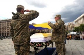 Farewell to Ukrainian defender, producer and casting director Victoria Kvitka Bobrova in Kyiv