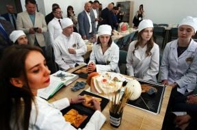 Guests get acquainted with the training facility
