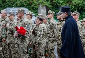 Участники мемориальных мероприятий, приуроченных ко Дню памяти и победы над нацизмом во Второй мировой войне