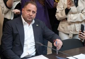 Court session on the selection of a preventive measure for Andriy Yermak