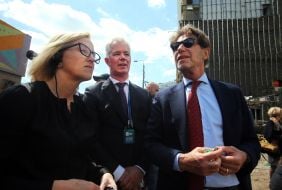 Over 60 heads of diplomatic missions visited the house in the Darnytskyi district of Kyiv that was hit by a Russian missile