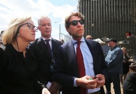 Over 60 heads of diplomatic missions visited the house in the Darnytskyi district of Kyiv that was hit by a Russian missile