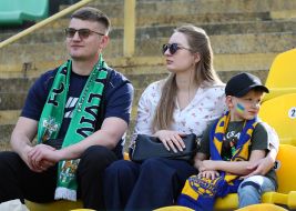 Ffans of FC Karpaty (Lviv) in the stands