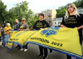 Акція на підтримку українських військовополонених захисників Азовсталі в Києві