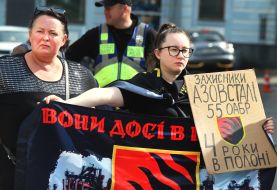 Акція на підтримку українських військовополонених захисників Азовсталі в Києві