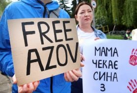Акція на підтримку українських військовополонених захисників Азовсталі в Києві