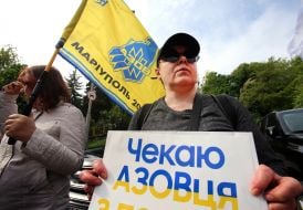 Акція на підтримку українських військовополонених захисників Азовсталі в Києві