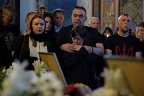Farewell ceremony for sisters Lyubava and Vera Yakovlev in Kyiv
