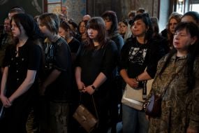 Farewell ceremony for sisters Lyubava and Vera Yakovlev in Kyiv