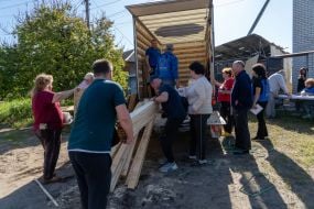 Ліквідація наслідків атаки російських безпілотників у Харкові