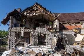 Ліквідація наслідків атаки російських безпілотників у Харкові