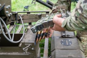 Training of soldiers of the company of ground-based unmanned systems “Cerberus” at a training ground in the Kharkiv region