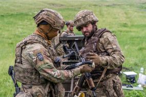 Training of soldiers of the company of ground-based unmanned systems “Cerberus” at a training ground in the Kharkiv region