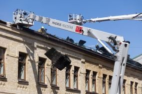 Ліквідація наслідків ворожої атаки в Шевченківському районі Києва