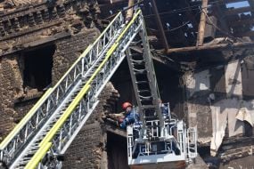 Ліквідація наслідків ворожої атаки в Шевченківському районі Києва